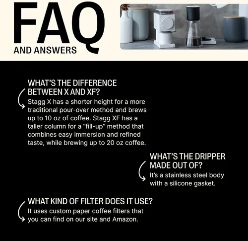 Vista 3 de Fellow Stagg - Gotero de café vertido de 20 onzas [XF], para preparar una taza de café de 20 onzas, acero inoxidable de doble pared con aislamiento