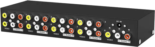 Vista 9 de MT-VIKI Distribución de audio de video compuesto de 4 vías y 3 RCA (1 en 4 salidas)