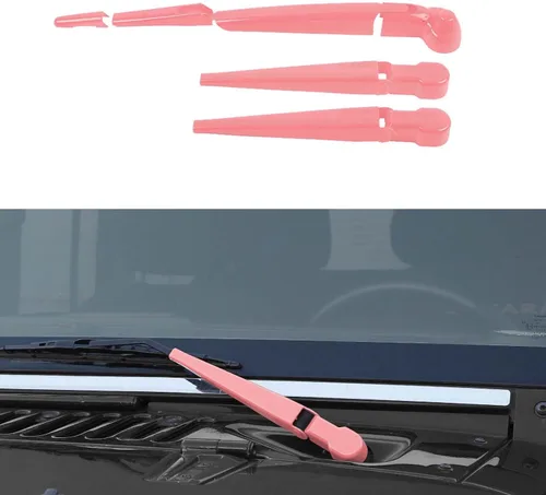 Vista 12 de RAZPOY JK Limpiaparabrisas frontal y trasero, 3 piezas, compatible con Jeep Wrangler JK JKU 2007-2017, azul