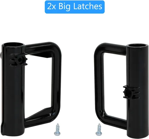Vista 5 de Kit de piezas de repuesto retráctiles para puertas de bebé (negro) Juego completo de accesorios de montaje en pared con soportes, anclajes