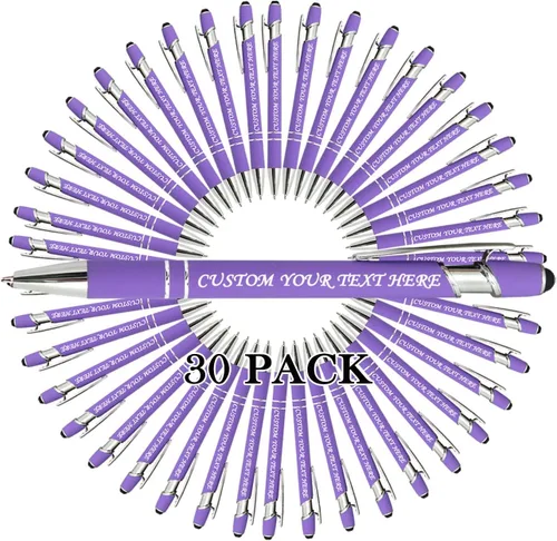 Vista 100 de VectWaby - Bolígrafos personalizados a granel, bolígrafo grabado con nombre, logotipo, lápiz capacitivo para pantallas táctiles, a granel