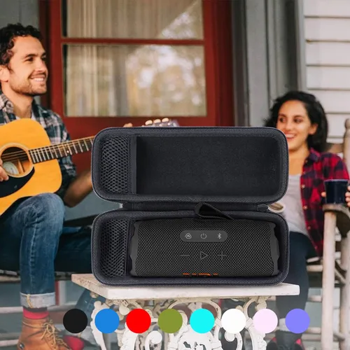 Vista 9 de Lebakort - Carcasa rígida compatible con altavoz Bluetooth JBL Flip 7, 6, 5 Rosa
