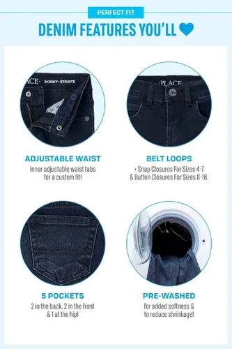 Vista 5 de The Children's Place Girls Super Skinny Jeans