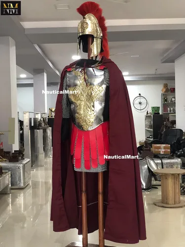 Vista 7 de NauticalMart Armadura medieval romana muscular, armadura, caballero, armadura, armadura, vestible, disfraz de Halloween