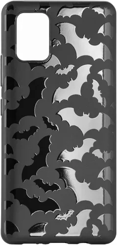 Vista 13 de Funda de teléfono negra mate compatible con Samsung Galaxy Note 10 4G 2019 – Funda protectora de goma delgada con diseño de murciélagos, diseño
