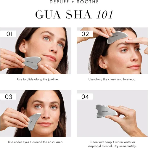 Vista 6 de Tweezerman Masajeador Gua Sha de Acero Inoxidable