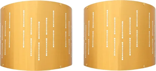 Vista 9 de Royal Designs, Inc. Do It Yourself Drum Hardback Lamp Shade with Stencil Design, UNO Drop Fitter, HB-644U-8BLK-2, Black, 8 x 8 x 8, Pack of 2 Black