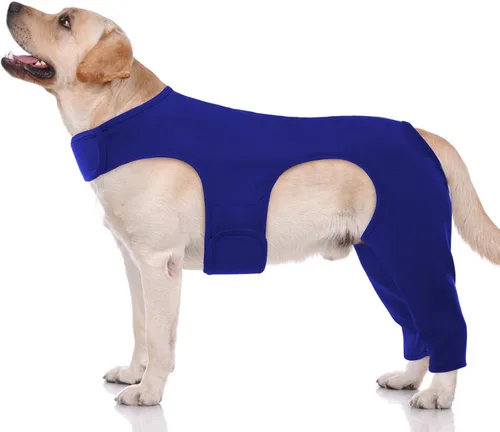 Vista 11 de ROZKITCH Manga para Perro para Patas Traseras, Manga para Mascotas para Evitar que el Perro Lame Heridas, Protector de Codo, Traje de Recuperación
