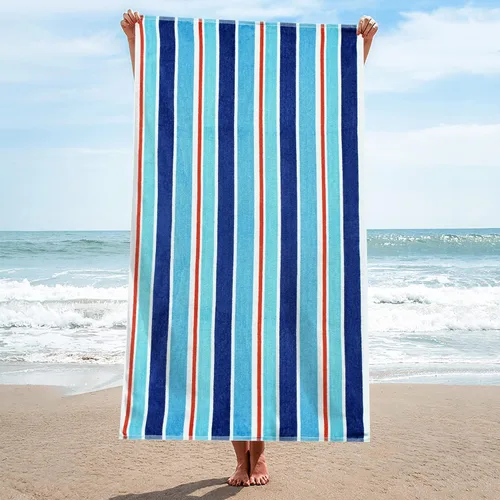 Vista 6 de Toallas de playa lujoso Collection Jacquard algodón Azul Océano