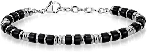 Vista 18 de SIUMAL Pulsera para hombre, pulseras bohemias de acero inoxidable para hombres, pulseras de cuentas, regalos de joyería para marido, padre, amigos