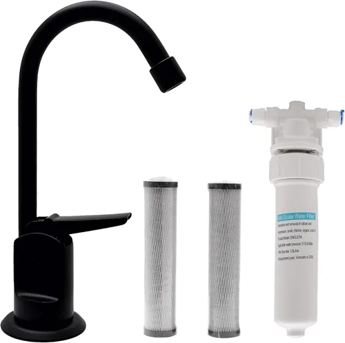 Vista 13 de Westbrass CO127-11 Kit de grifo dispensador de agua fría pura estilo Touch-Flo de 6 pulgadas con unidad de filtro en línea debajo del fregadero y 2