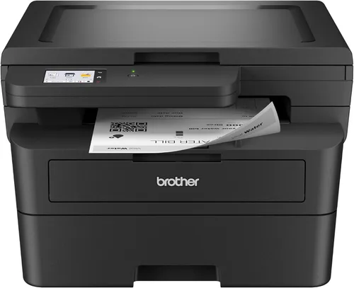 Vista 9 de Impresora láser multifunción compacta inalámbrica HL-L2480DW de Brother, monocromática, con copia y escaneo, dúplex, móvil, en blanco y negro
