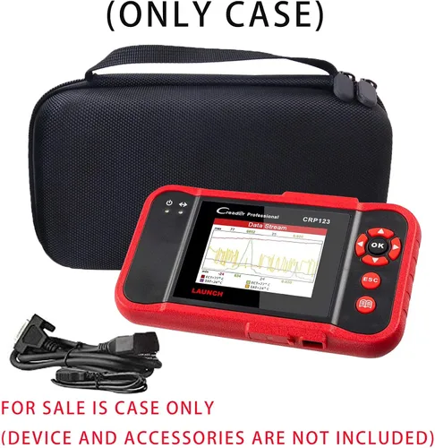 Vista 7 de Estuche de transporte rígido de EVA compatible con escáner Launch CRP123 OBD2/CRP129 lector de código de automóvil, estuche de almacenamiento