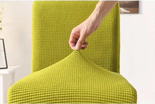 Vista 8 de Fundas para sillas de taburete, fundas elásticas para sillas de cocina, comedor, fundas para sillas de respaldo bajo con respaldo