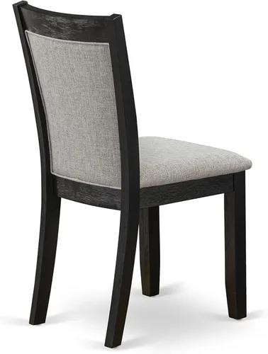 Vista 9 de East West Furniture HBMZ3-AB6-06 - Juego de mesa de cocina de 3 piezas que contiene una mesa de comedor redonda con pedestal y 2 sillas tapizadas