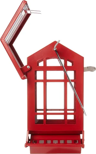 Vista 3 de Woodlink 991084 Chateau - Comedero para pájaros con semillas resistente a las ardillas, 12 pulgadas de alto, rojo