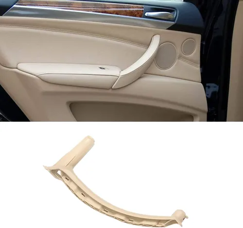 Vista 10 de TTCR-II Compatible con 2007-2013 BMW X5 cubierta para manija de puerta X6 2008-2014, 3 piezas de cubierta interior de manija de puerta beige para X5