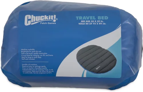 Vista 8 de Chuckit! Cama de viaje para perros (39 pulgadas de largo x 30 pulgadas de ancho) resistente al agua, azul