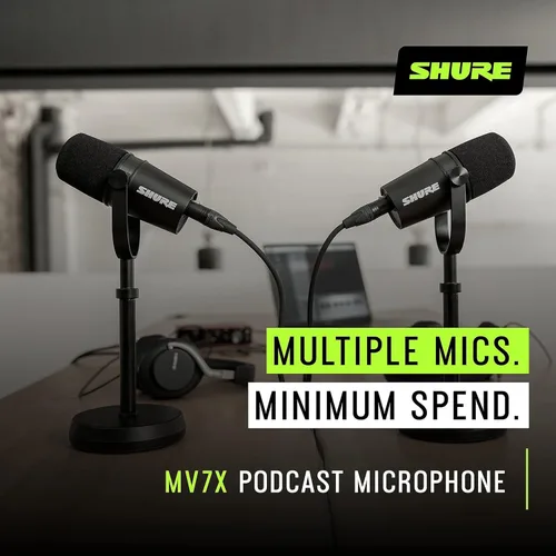 Vista 6 de Shure MV7X - Micrófono XLR para podcasting con cable XLR - Micrófono dinámico para podcasting y grabación vocal, tecnología de aislamiento de voz