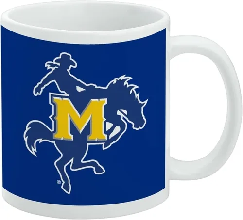 Vista 488 de Taza de cerámica con el logotipo principal de la Universidad Rider, taza de regalo novedosa para café, té y bebidas calientes, 11oz, blanca