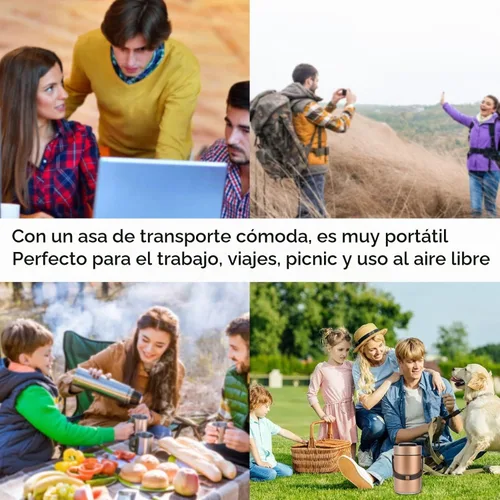 Vista 4 de Qiilu Termos para Comida Caliente 24 Horas 304 Acero Inoxidable 2.3L Termos Para Comida Caliente 24 Horas 304 Caja de almuerzo al vacío 3 capas