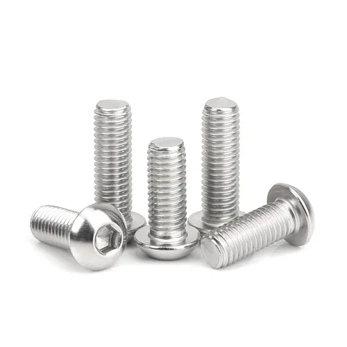 Vista 2 de Tornillos de cabeza de botón de 1/4-20 × 1/2 pulgadas, acero inoxidable 18-8 (304), tornillos de cabeza de botón hexagonal Allen, 50