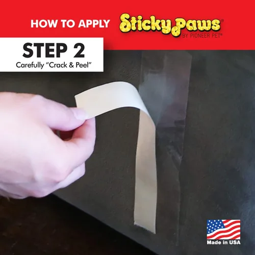 Vista 3 de Bandas de control de arañazos Sticky Paws, normal, Transparente