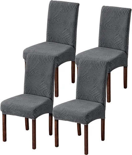 Vista 22 de Fundas para Sillas de Comedor, Fundas para Sillas de Comedor Elásticas Parsons, Protector de Sillas de Cocina para Comedor, Extraíbles, Lavables
