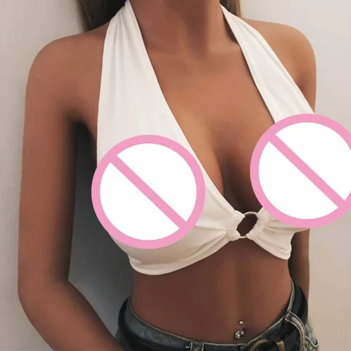 Vista 6 de Sujetador para juegos sexys, suave y peludo, con vendaje sólido, sin relleno, color negro sexy para jugar sexy y suave