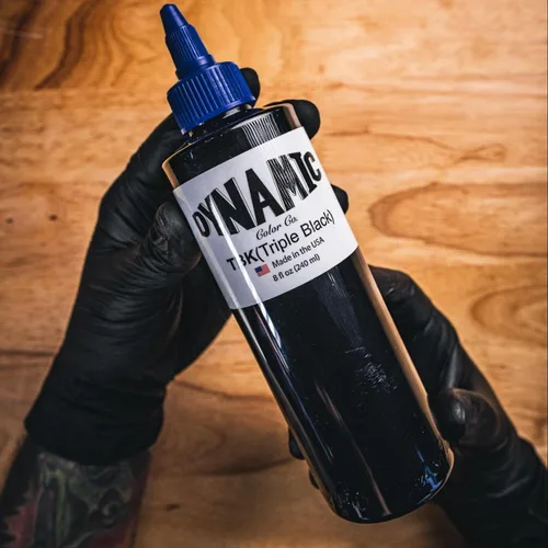 Vista 5 de Botella de tinta triple negra Dynamic Color Co, 8 onzas Sterilized and lot-numbered for full traceability; established American brand trusted by