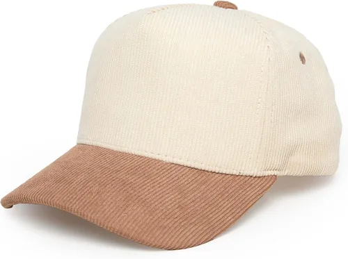 Vista 14 de Funky Junque Blank Corduroy Snapback Hat naranja/beige