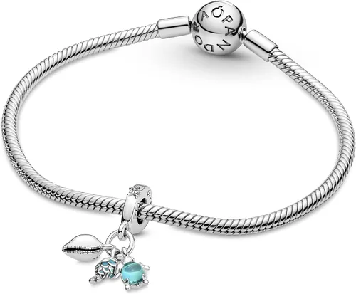 Vista 5 de Pandora Fish Sea Turtle Conch Triple Dangle Charm