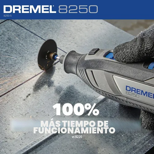 Vista 6 de Dremel 8250-5 Herramienta rotativa inalámbrica de velocidad variable de iones de litio de 12V con motor sin escobillas - 5 accesorios