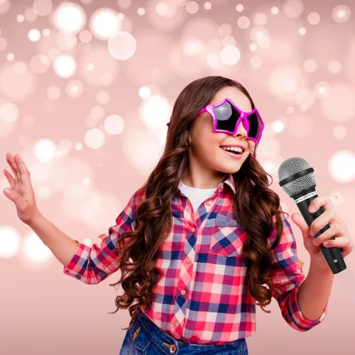 Vista 8 de Micrófono de juguete para niños - Micrófono falso de plástico para pretensión, accesorio de disfraz para Halloween, Navidad, cosplay, regalos