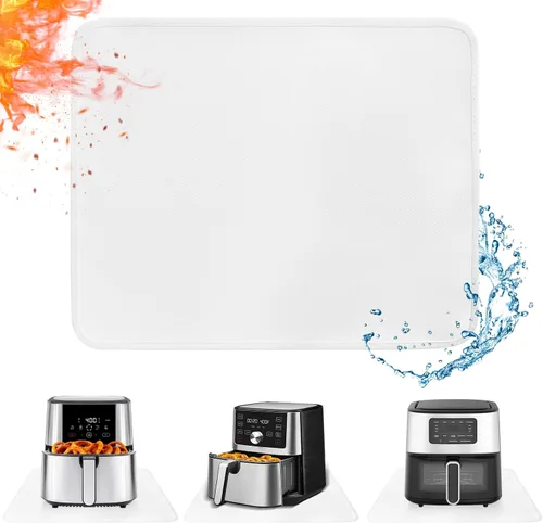 Vista 14 de Tapete resistente al calor para freidora de aire, tapete resistente al calor de 12 x 14 pulgadas para encimera, protector de encimera de silicona