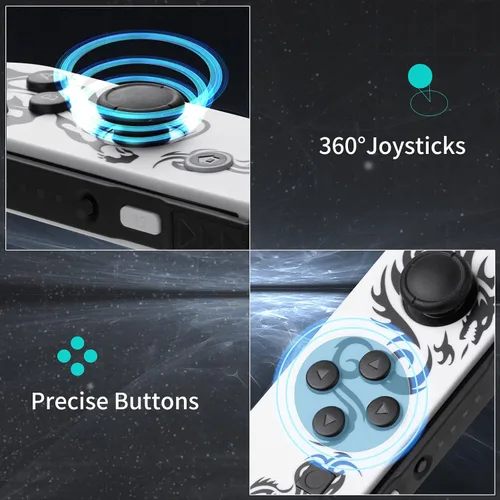 Vista 4 de AFMVV Joy cons Switch Controllers for Nintendo, Wireless Switch Controllers Compatible for SwitchLiteOLED with Dual VibrationWake-upScreenshot