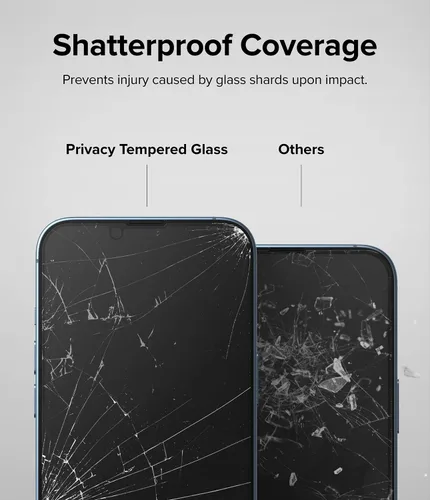 Vista 9 de Ringke Vidrio de privacidad [antiespía] compatible con iPhone 14 Plus protector de pantalla de 6.7 pulgadas, vidrio templado de cobertura completa