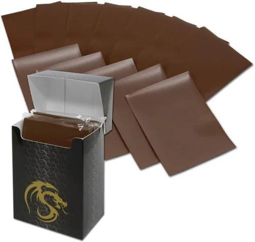 Vista 2 de BCW 80 Deck Guard - Mangas dobles mate - Marrón