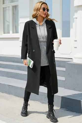 Vista 6 de Sosolism Sudadera con capucha de lactancia para mujer, de manga larga, con bolsillos