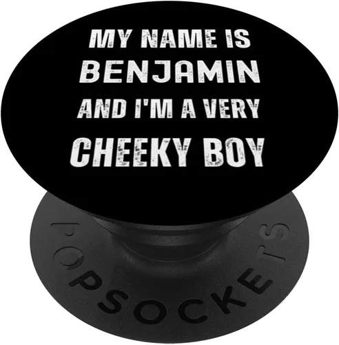Vista 6 de Benjamin Funny Joke Very Cheeky Boy For Family or Friends PopSockets MagSafe PopGrip for iPhone