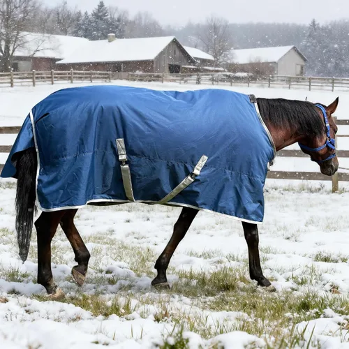 Vista 5 de Manta de caballo de participación premium de invierno 1200D, manta impermeable de peso medio