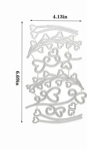 Vista 2 de Amor Heart - Troqueles de metal para hacer tarjetas, plantillas de corte para álbumes de recortes, álbum de fotos, papel decorativo, plantilla