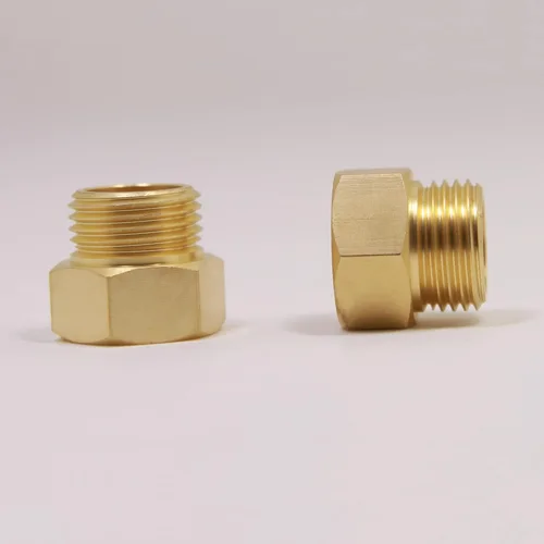 Vista 3 de G 1/2 BSP hembra a rosca macho de 1/2 NPT de EE. UU. (paquete de 2), conexión de tubería de latón macizo, conector con arandela de goma, adaptador
