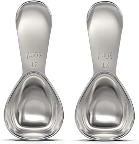 Vista 10 de BALCI - Juego de cucharas de café de acero inoxidable, 1 y 2 cucharadas (0.5 fl oz/1.0 fl oz) xact measuring spoons set for coffee, tea, sugar