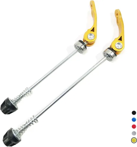 Vista 9 de DEER U Road Mountain Bicycle MTB Wheel Hub Front and Rear Skewers Quick Release Clip Bolt Lever Axle QR 145/180 mm, a Pair