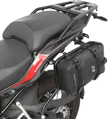 Vista 6 de Rhinowalk Bolsa de parachoques delantero de motocicleta, bolsa de cola, bolsa lateral de motocicleta de 6 L, bolsa de sillín completa impermeable