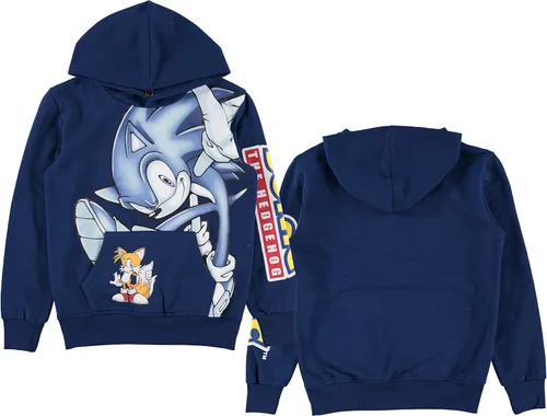 Vista 3 de Sudadera con capucha Sonic The Hedgehog para niños, con capucha de Sonic & Tails, tallas 4-20