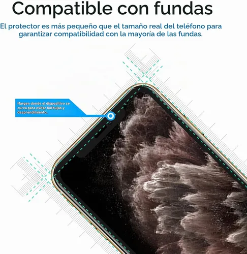 Vista 4 de amFilm OneTouch Protector de pantalla de vidrio para iPhone 11 Pro (5.8 pulgadas) con kit de fácil instalación, vidrio templado, paquete de 2