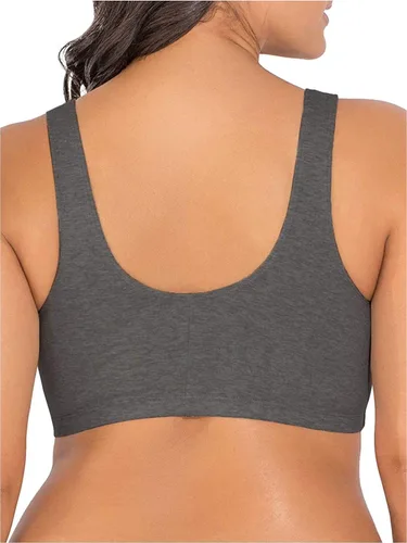 Vista 3 de Fruit of the Loom - Brasier de algodón con cierre frontal para mujer
