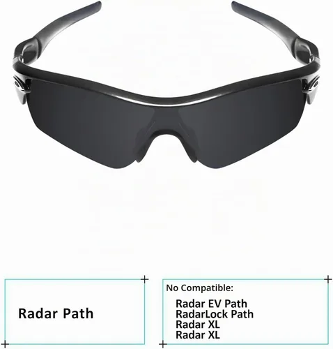 Vista 3 de Galvanic Lentes de repuesto para gafas de sol Oakley Radar Path Radar Path Asian Fit (AF) – Rubí + negro polarizado – Paquete combinado